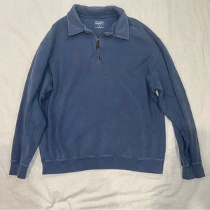Pendleton blue pullover. Size XL. 100% cotton, 1/4 zip